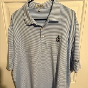 Peter Millar -Light blue striped polo - Sea Island Golf - xl